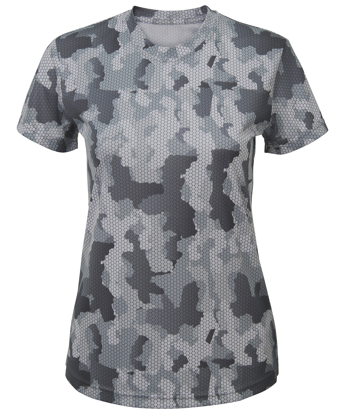 Camo Silver - Women's TriDri® Hexoflage® performance t-shirt T-Shirts TriDri® Activewear & Performance, Athleisurewear, Camo, Exclusives, Rebrandable, Sports & Leisure, T-Shirts & Vests, Women's Fashion Schoolwear Centres