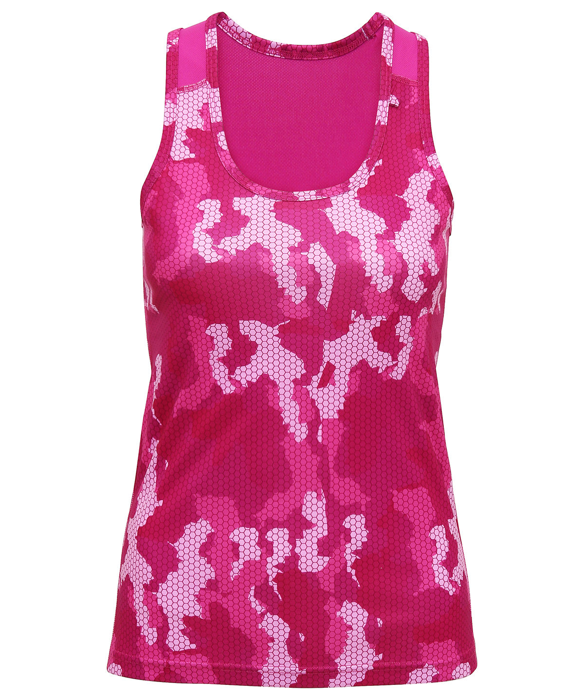 Camo Hot Pink - Women's TriDri® Hexoflage® performance vest Vests TriDri® Activewear & Performance, Athleisurewear, Camo, Exclusives, Rebrandable, Sports & Leisure, T-Shirts & Vests, Women's Fashion Schoolwear Centres