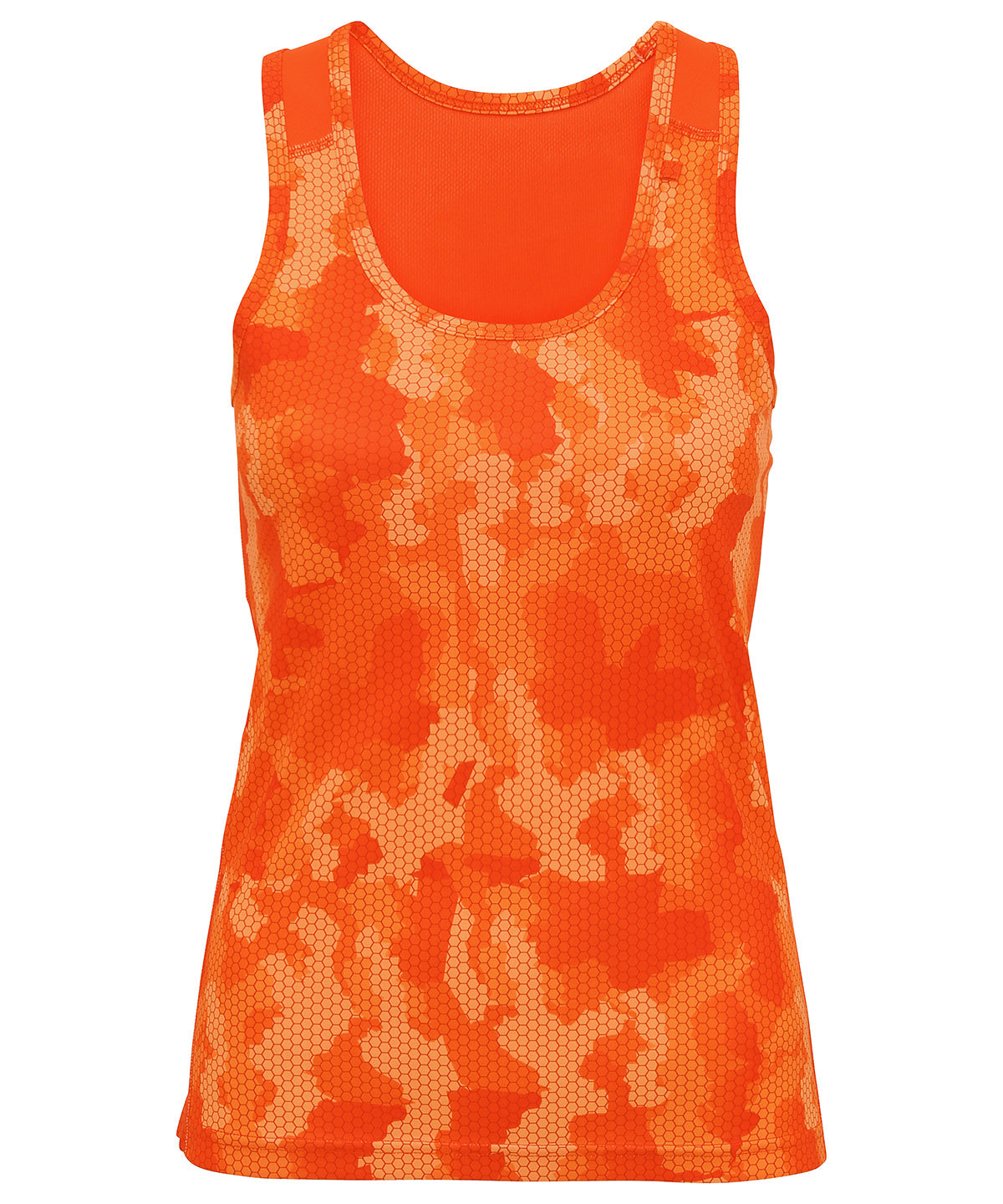 Camo Orange - Women's TriDri® Hexoflage® performance vest Vests TriDri® Activewear & Performance, Athleisurewear, Camo, Exclusives, Rebrandable, Sports & Leisure, T-Shirts & Vests, Women's Fashion Schoolwear Centres