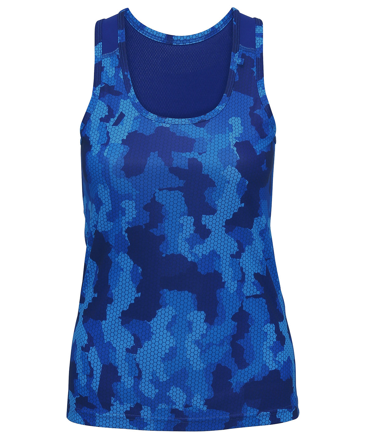 Camo Royal - Women's TriDri® Hexoflage® performance vest Vests TriDri® Activewear & Performance, Athleisurewear, Camo, Exclusives, Rebrandable, Sports & Leisure, T-Shirts & Vests, Women's Fashion Schoolwear Centres