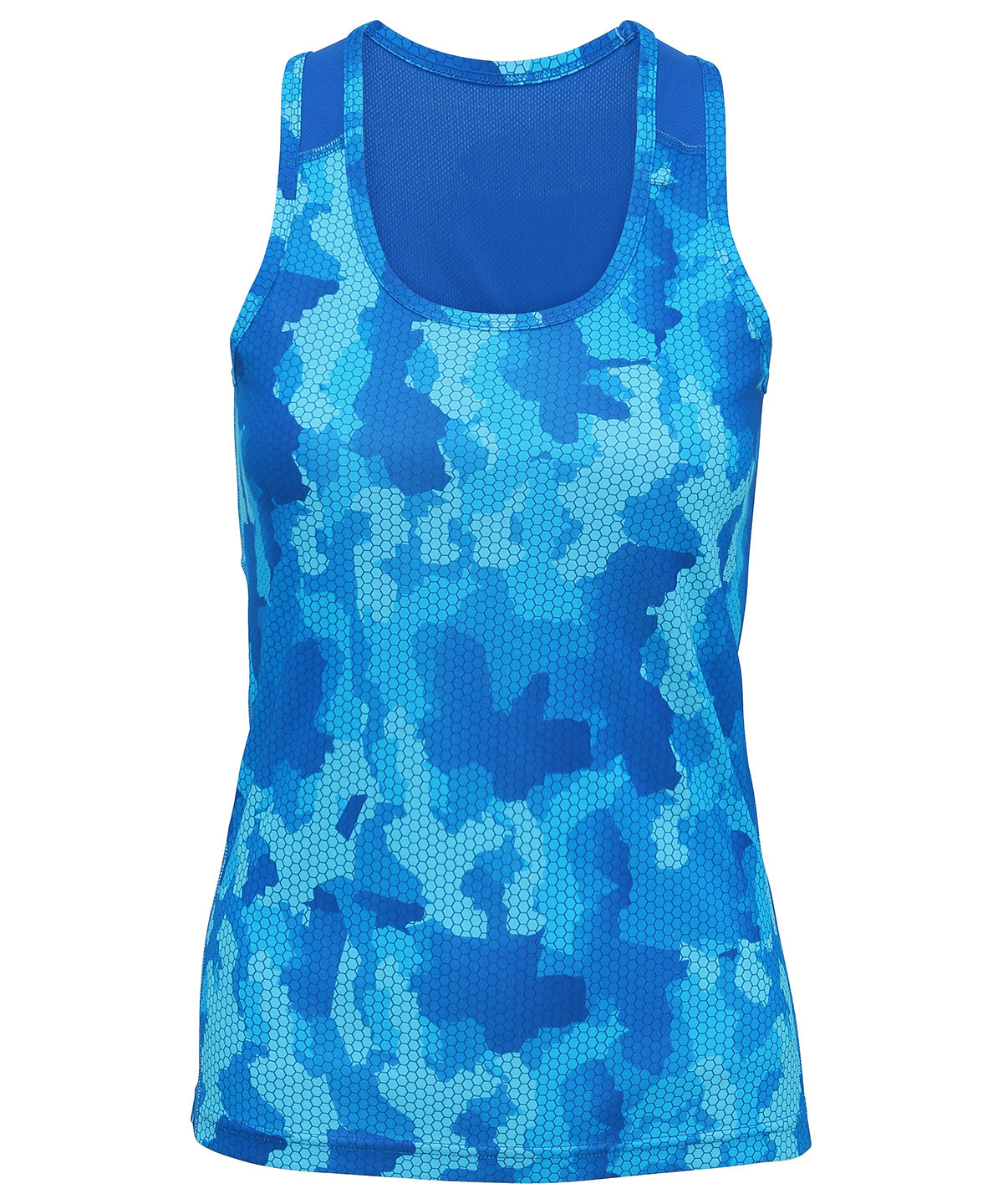 Camo Sapphire - Women's TriDri® Hexoflage® performance vest Vests TriDri® Activewear & Performance, Athleisurewear, Camo, Exclusives, Rebrandable, Sports & Leisure, T-Shirts & Vests, Women's Fashion Schoolwear Centres