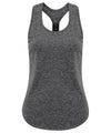 Black Melange - Women's TriDri® performance strap back vest Vests TriDri® Activewear & Performance, Athleisurewear, Back to the Gym, Exclusives, Must Haves, New Colours For 2022, Rebrandable, Sports & Leisure, T-Shirts & Vests, Team Sportswear Schoolwear Centres