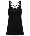 Black - Women's TriDri® 'laser cut' spaghetti strap vest Vests TriDri® Activewear & Performance, Exclusives, Raladeal - Recently Added, Sports & Leisure, T-Shirts & Vests, Women's Fashion Schoolwear Centres