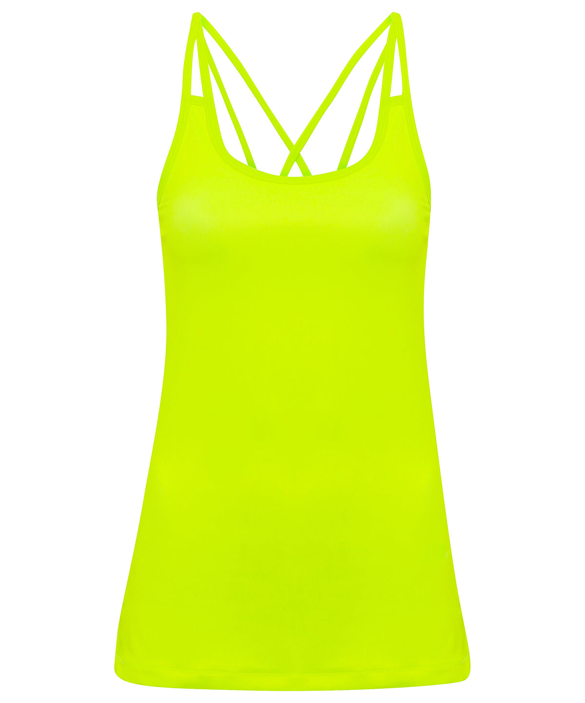 Lightning Yellow - Women's TriDri® 'laser cut' spaghetti strap vest Vests TriDri® Activewear & Performance, Exclusives, Raladeal - Recently Added, Sports & Leisure, T-Shirts & Vests, Women's Fashion Schoolwear Centres