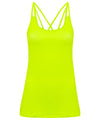 Lightning Yellow - Women's TriDri® 'laser cut' spaghetti strap vest Vests TriDri® Activewear & Performance, Exclusives, Raladeal - Recently Added, Sports & Leisure, T-Shirts & Vests, Women's Fashion Schoolwear Centres