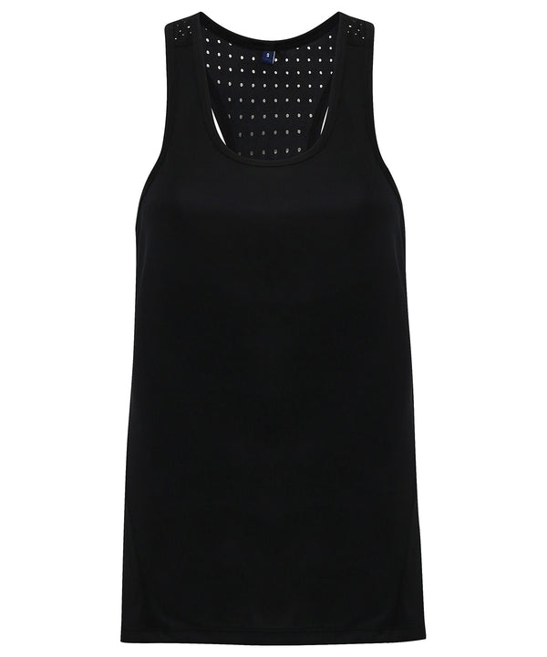 Black - Women's TriDri® 'laser cut' vest Vests TriDri® Activewear & Performance, Exclusives, Sports & Leisure, T-Shirts & Vests, Women's Fashion Schoolwear Centres