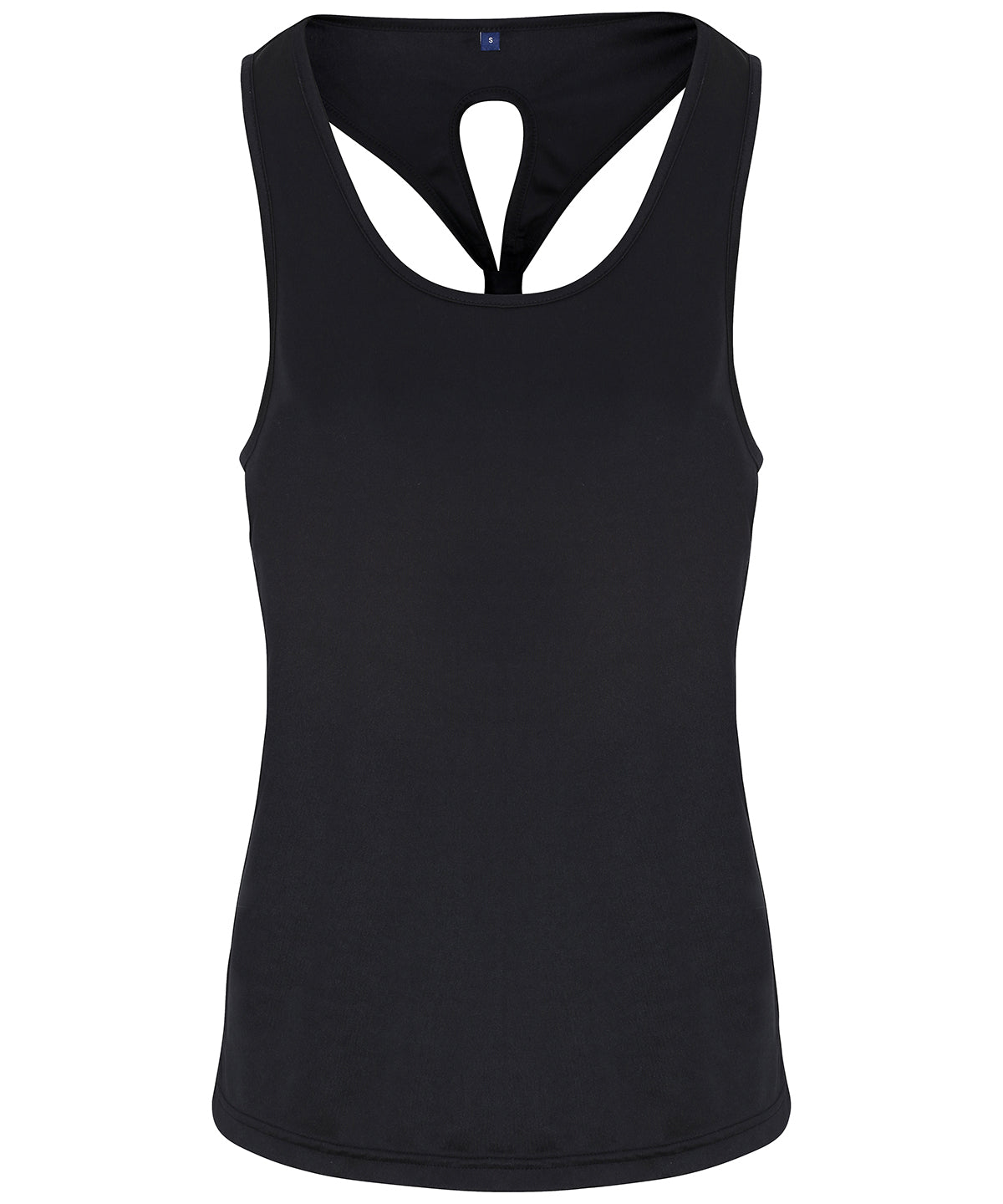 Black - Women's TriDri® yoga knot vest Vests TriDri® Activewear & Performance, Back to the Gym, Exclusives, Rebrandable, Sports & Leisure, T-Shirts & Vests, UPF Protection Schoolwear Centres