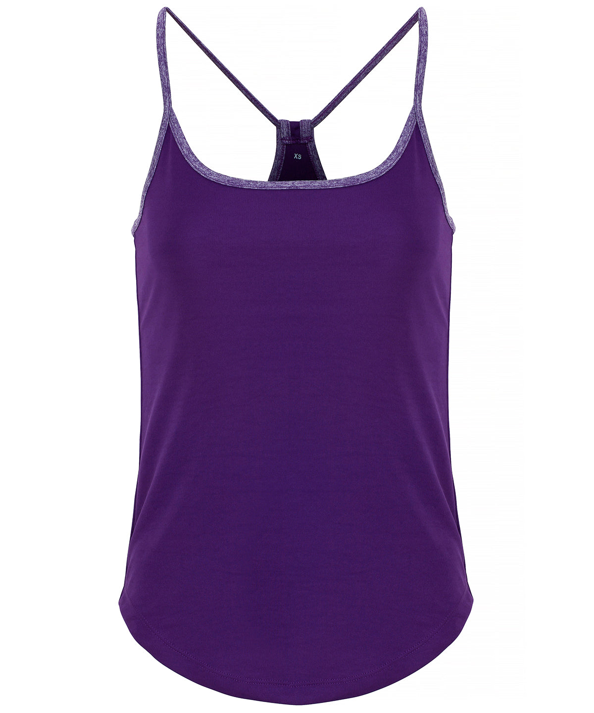 Bright Purple/Purple Melange - Women's TriDri® yoga vest Vests TriDri® Activewear & Performance, Exclusives, Rebrandable, Sports & Leisure, T-Shirts & Vests, UPF Protection Schoolwear Centres