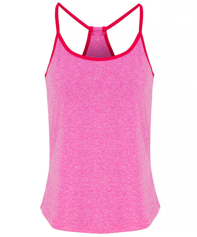 Pink Melange/Hot Pink - Women's TriDri® yoga vest Vests TriDri® Activewear & Performance, Exclusives, Rebrandable, Sports & Leisure, T-Shirts & Vests, UPF Protection Schoolwear Centres
