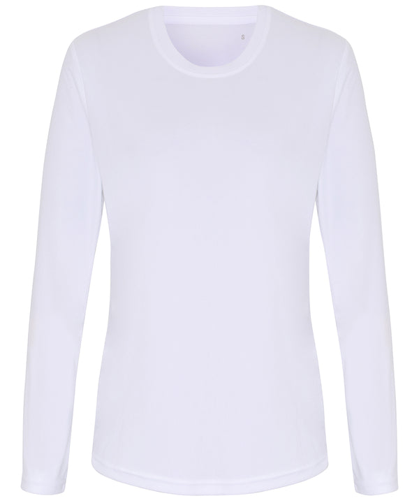 White - Women's TriDri® long sleeve performance t-shirt T-Shirts TriDri® Activewear & Performance, Exclusives, Rebrandable, Sports & Leisure, T-Shirts & Vests, UPF Protection Schoolwear Centres