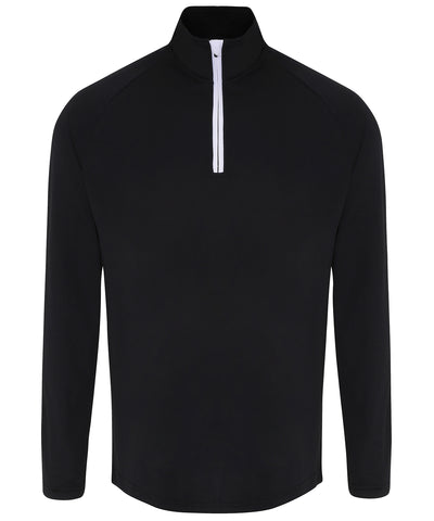 Black/White - TriDri® long sleeve performance ¼ zip Sports Overtops TriDri® Activewear & Performance, Athleisurewear, Back to Fitness, Exclusives, Must Haves, Outdoor Sports, Plus Sizes, Rebrandable, Sports & Leisure, Team Sportswear, UPF Protection Schoolwear Centres