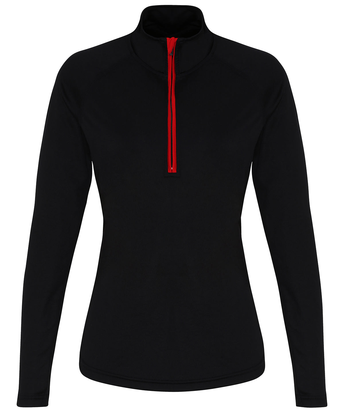 Black/Red - Women's TriDri® performance ¼ zip Sports Overtops TriDri® Activewear & Performance, Athleisurewear, Back to Fitness, Exclusives, Outdoor Sports, Rebrandable, Sports & Leisure, UPF Protection Schoolwear Centres