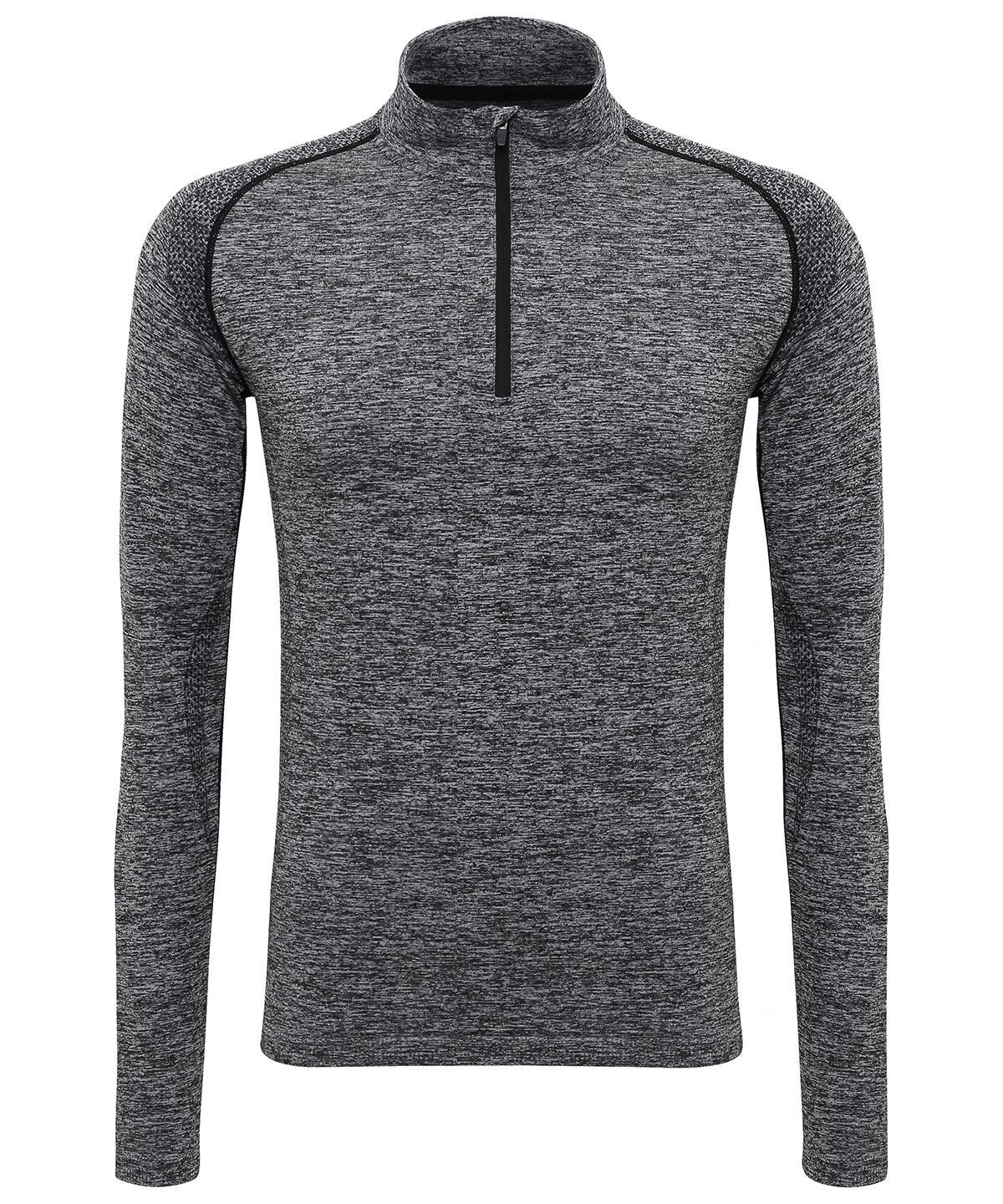 Charcoal - TriDri® Seamless '3D fit' multi-sport performance zip top Sports Overtops TriDri® Activewear & Performance, Exclusives, Outdoor Sports, Sports & Leisure Schoolwear Centres