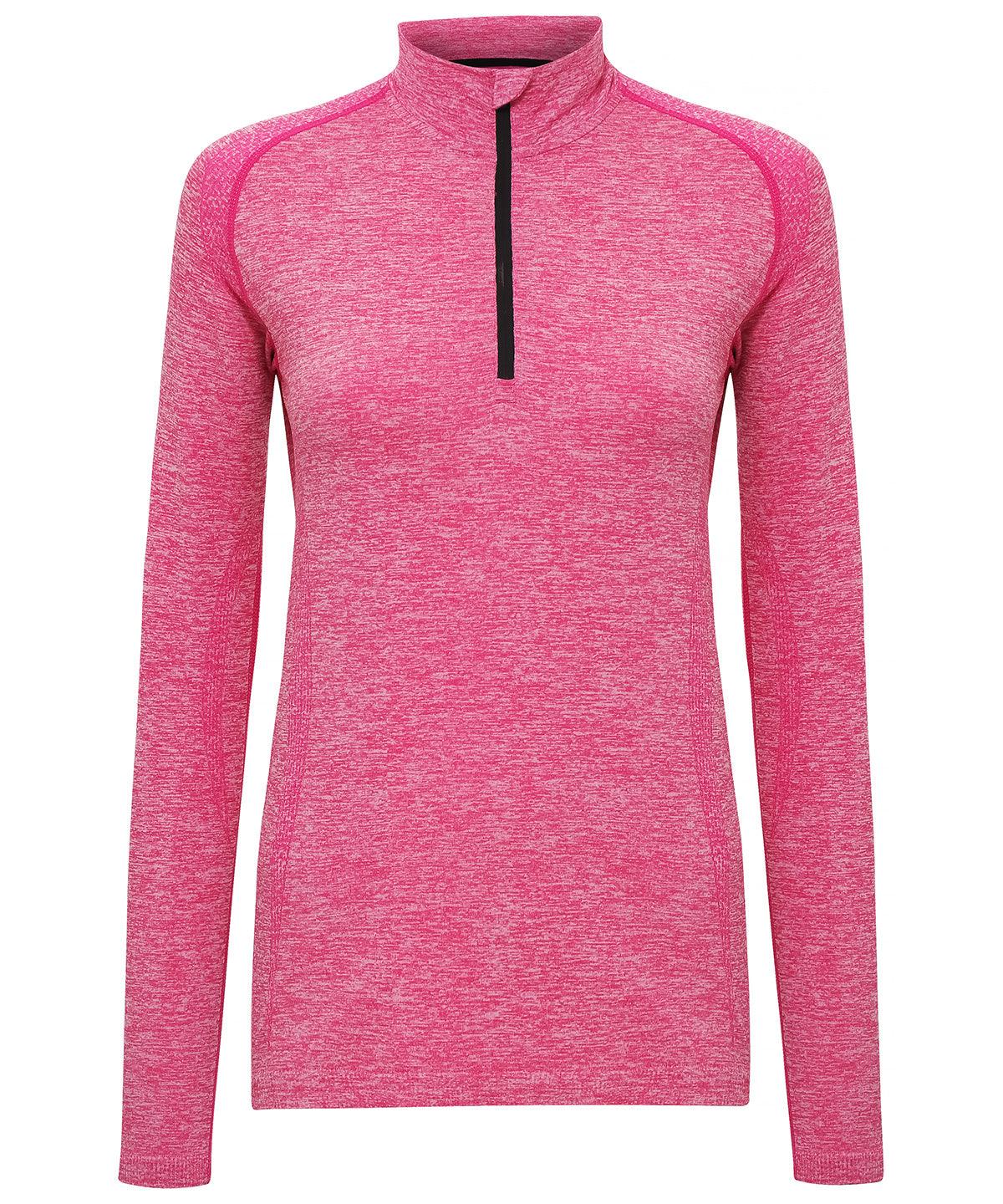 Pink - Women's TriDri® seamless '3D fit' multi-sport performance zip top Sports Overtops TriDri® Activewear & Performance, Exclusives, Must Haves, Outdoor Sports, Raladeal - Recently Added, Sports & Leisure, Team Sportswear Schoolwear Centres