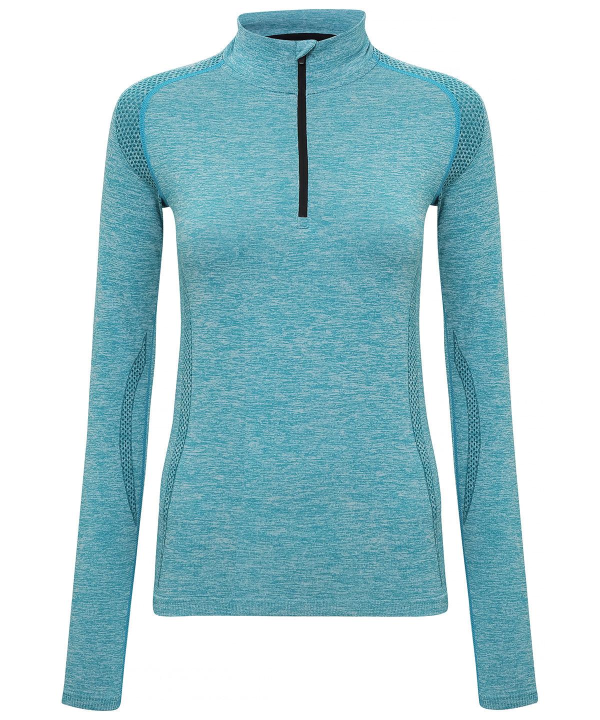 Turquoise - Women's TriDri® seamless '3D fit' multi-sport performance zip top Sports Overtops TriDri® Activewear & Performance, Exclusives, Must Haves, Outdoor Sports, Raladeal - Recently Added, Sports & Leisure, Team Sportswear Schoolwear Centres