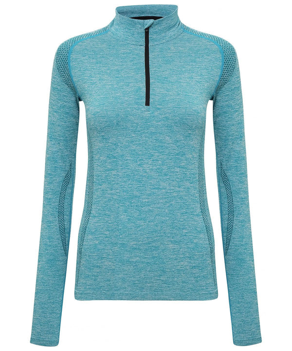 Turquoise - Women's TriDri® seamless '3D fit' multi-sport performance zip top Sports Overtops TriDri® Activewear & Performance, Exclusives, Must Haves, Outdoor Sports, Raladeal - Recently Added, Sports & Leisure, Team Sportswear Schoolwear Centres