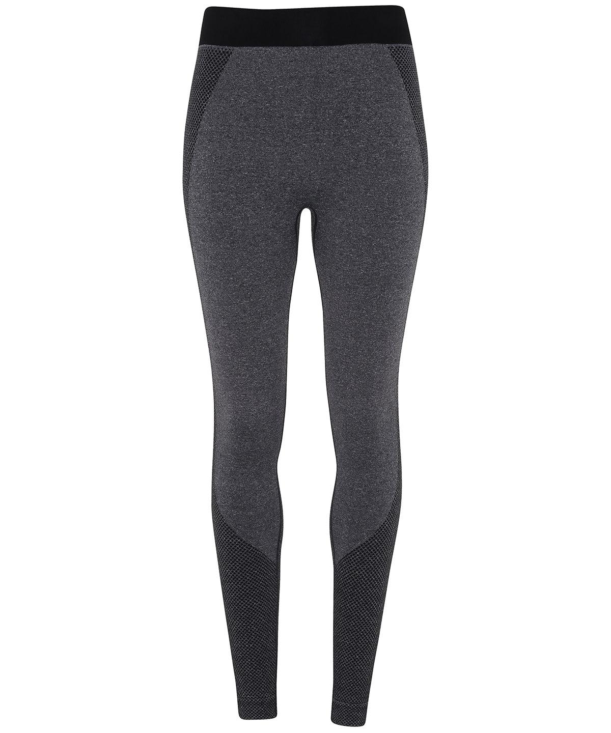 Black Melange - Women's TriDri® seamless '3D fit' multi-sport sculpt leggings Leggings TriDri® Activewear & Performance, Athleisurewear, Back to Fitness, Back to the Gym, Co-ords, Exclusives, Fashion Leggings, Leggings, Must Haves, Rebrandable, Sports & Leisure, Trousers & Shorts Schoolwear Centres