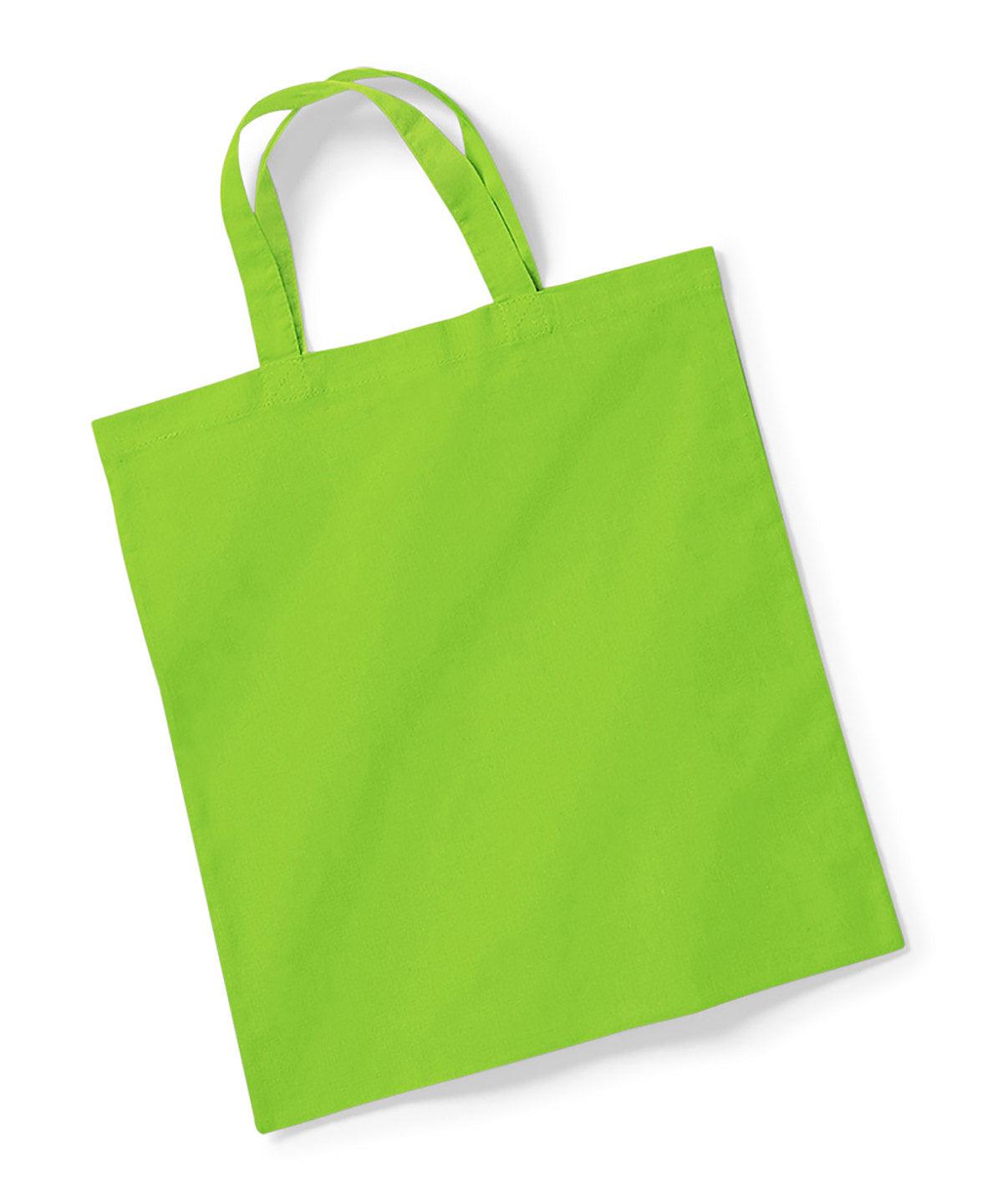 Lime Green - Bag for life - short handles Bags Westford Mill Bags & Luggage, Raladeal - High Stock Schoolwear Centres