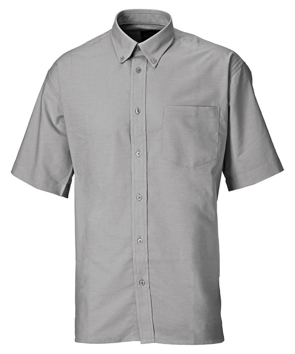 Silver - Oxford weave short sleeve shirt (SH64250) Shirts Last Chance to Buy Shirts & Blouses, Workwear Schoolwear Centres