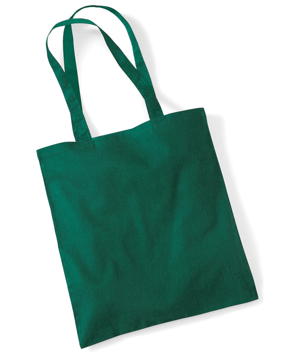Bottle Green - Bag for life - long handles Bags Westford Mill Bags & Luggage, Crafting, Must Haves, Rebrandable Schoolwear Centres