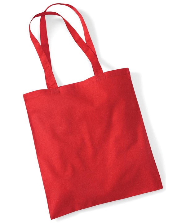 Bright Red - Bag for life - long handles Bags Westford Mill Bags & Luggage, Crafting, Must Haves, Rebrandable Schoolwear Centres