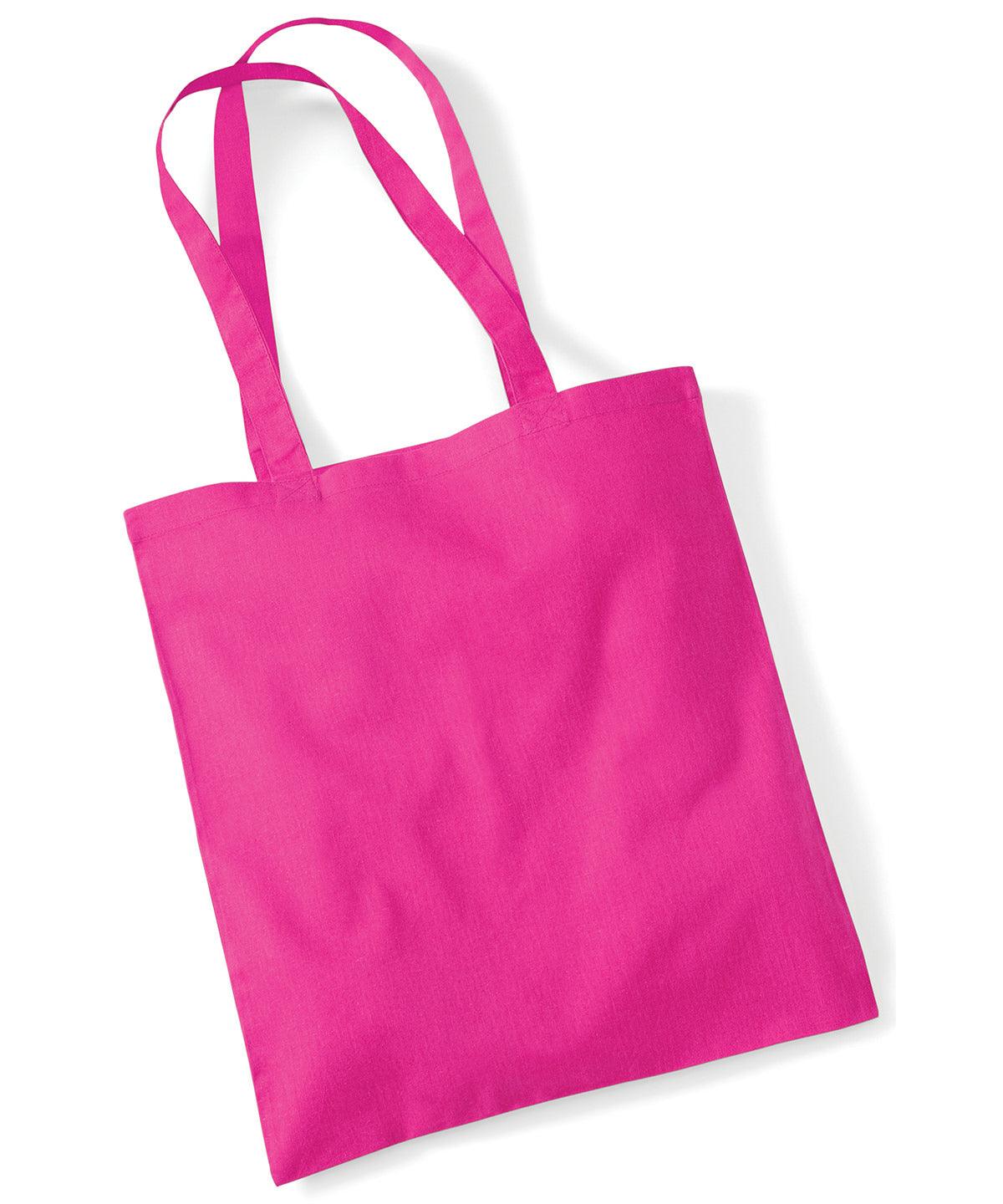 Fuchsia - Bag for life - long handles Bags Westford Mill Bags & Luggage, Crafting, Must Haves, Rebrandable Schoolwear Centres