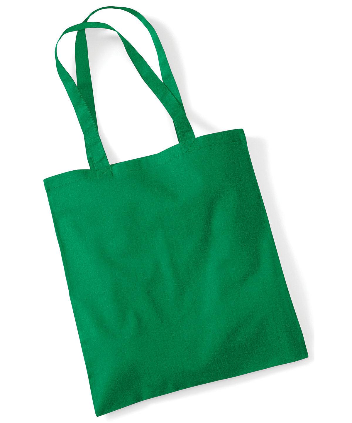 Kelly Green - Bag for life - long handles Bags Westford Mill Bags & Luggage, Crafting, Must Haves, Rebrandable Schoolwear Centres