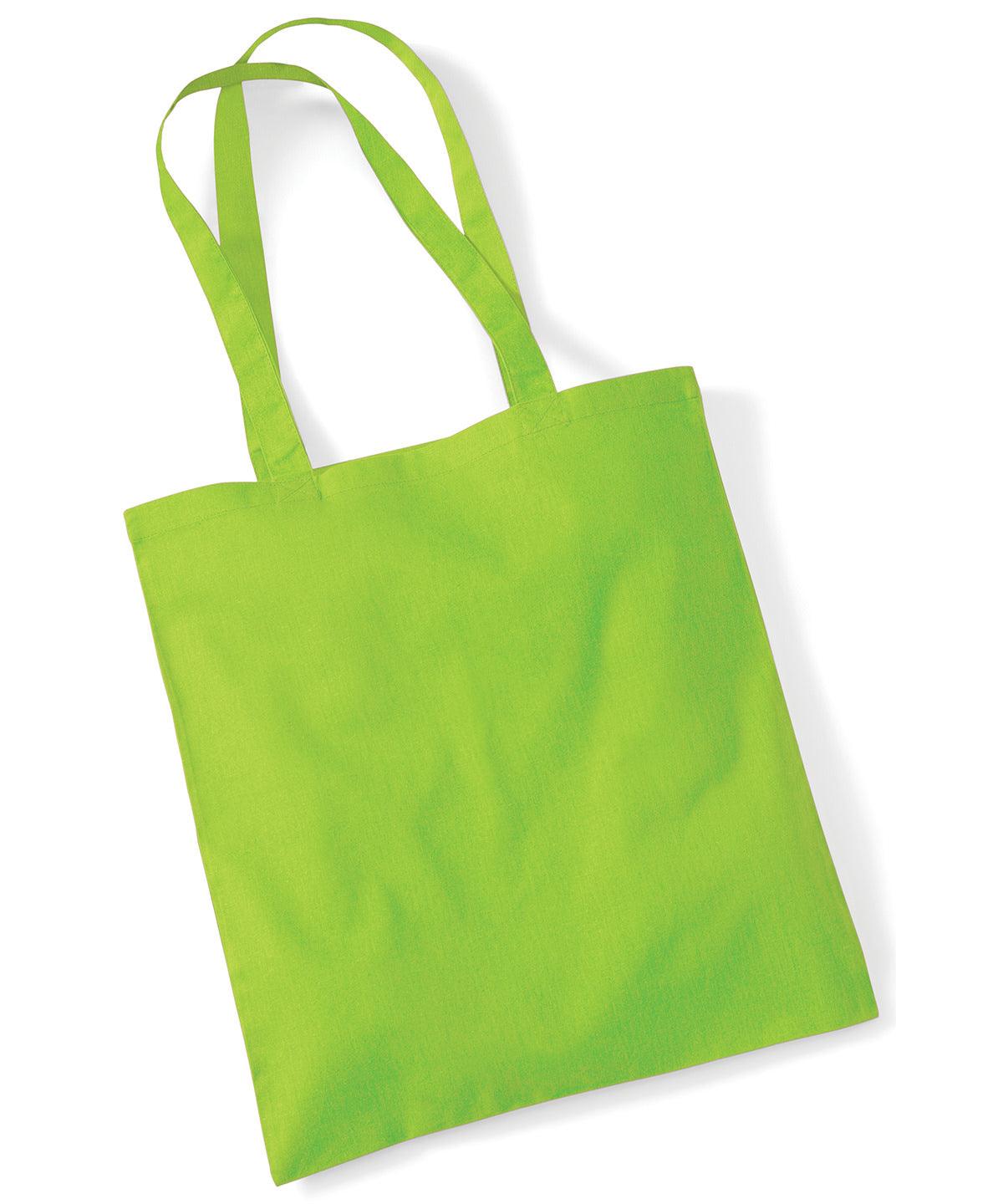 Lime Green - Bag for life - long handles Bags Westford Mill Bags & Luggage, Crafting, Must Haves, Rebrandable Schoolwear Centres