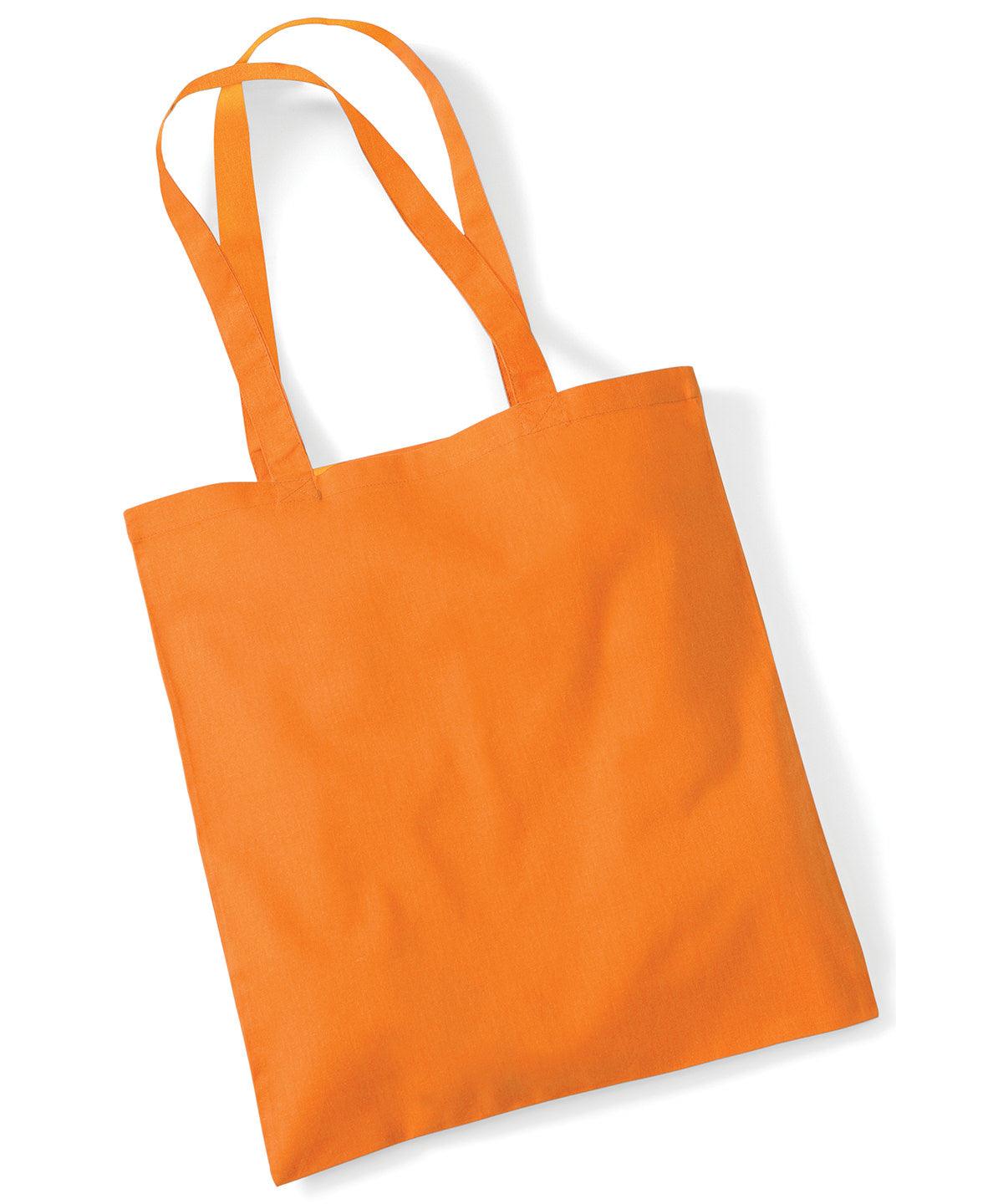 Orange - Bag for life - long handles Bags Westford Mill Bags & Luggage, Crafting, Must Haves, Rebrandable Schoolwear Centres