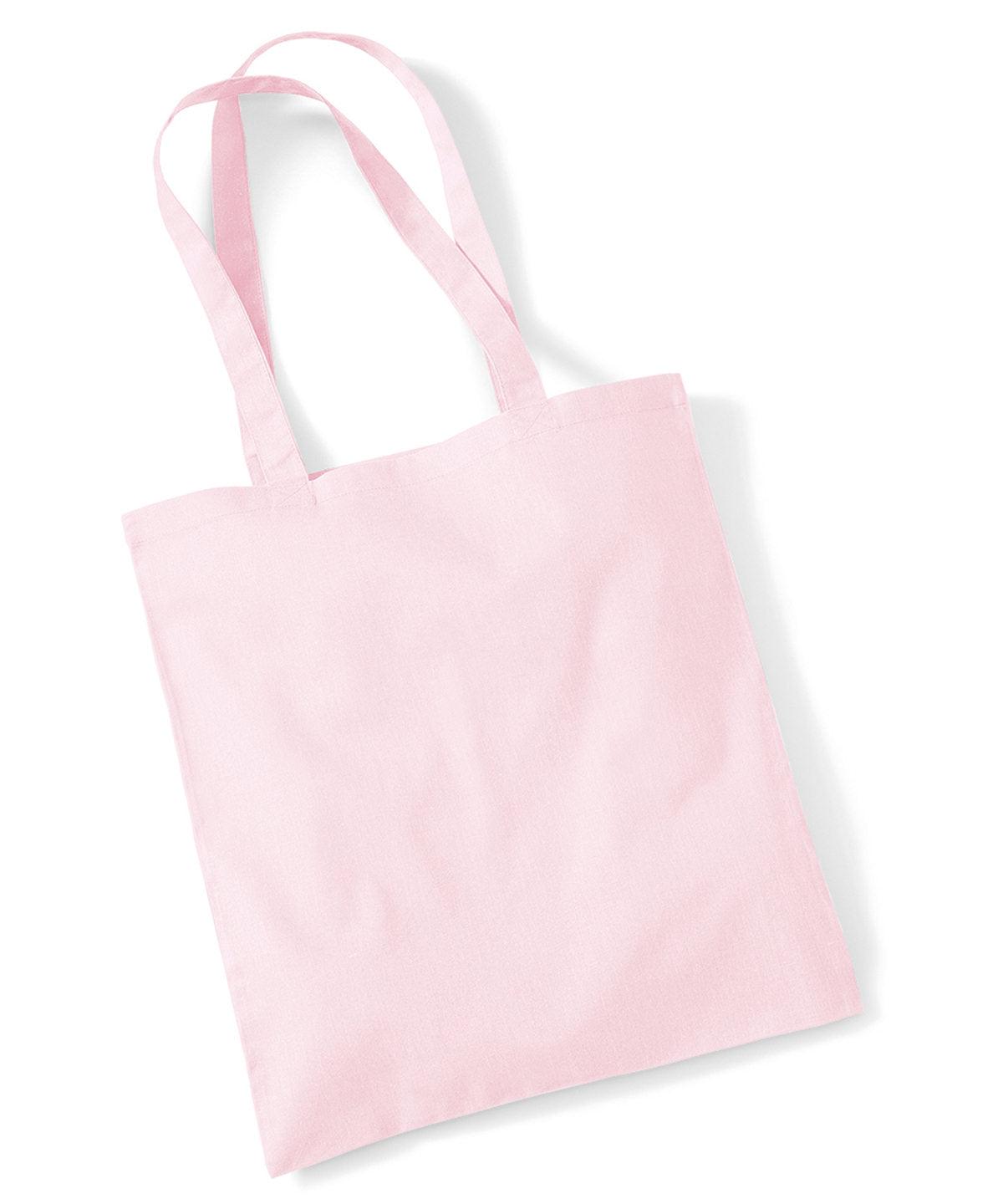 Pastel Pink - Bag for life - long handles Bags Westford Mill Bags & Luggage, Crafting, Must Haves, Rebrandable Schoolwear Centres