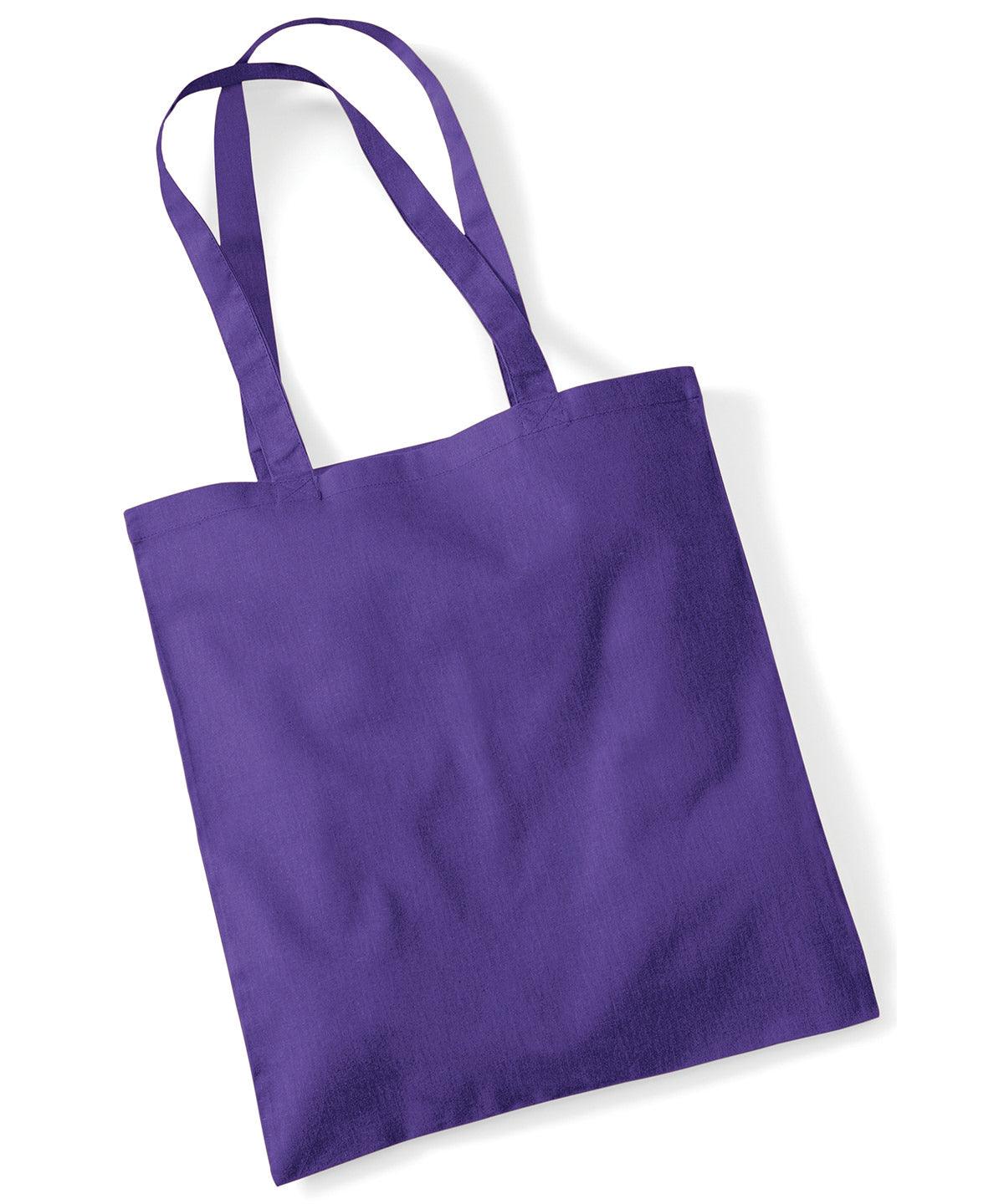 Purple - Bag for life - long handles Bags Westford Mill Bags & Luggage, Crafting, Must Haves, Rebrandable Schoolwear Centres