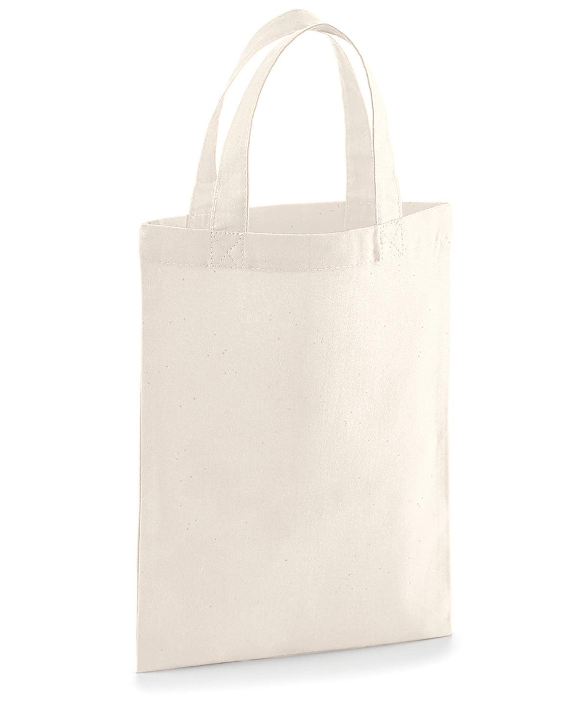 Natural - Cotton party bag for life Bags Westford Mill Bags & Luggage Schoolwear Centres