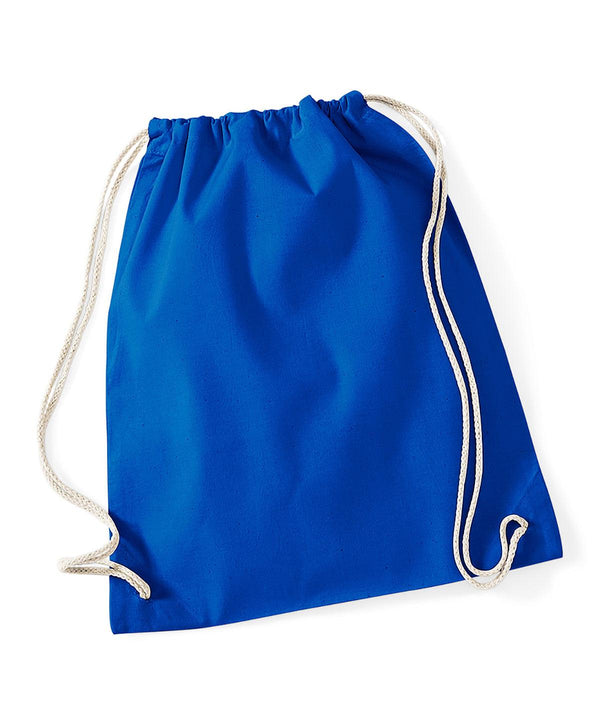 Bright Royal - Cotton gymsac Bags Westford Mill Bags & Luggage, Junior, Must Haves, Pastels and Tie Dye Schoolwear Centres