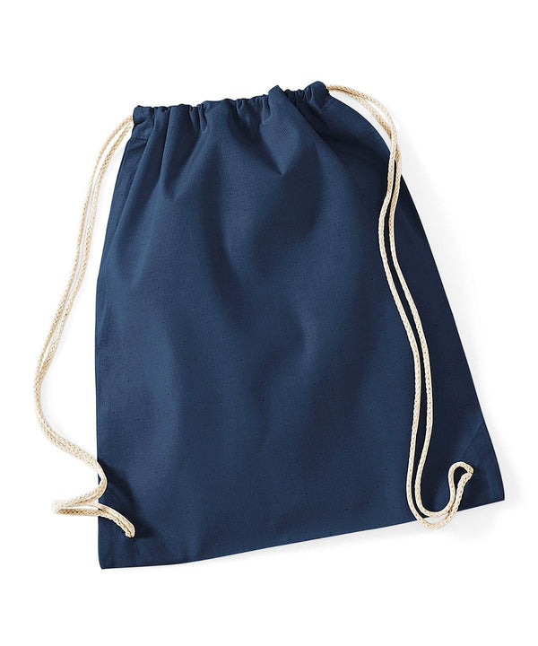 French Navy - Cotton gymsac Bags Westford Mill Bags & Luggage, Junior, Must Haves, Pastels and Tie Dye Schoolwear Centres