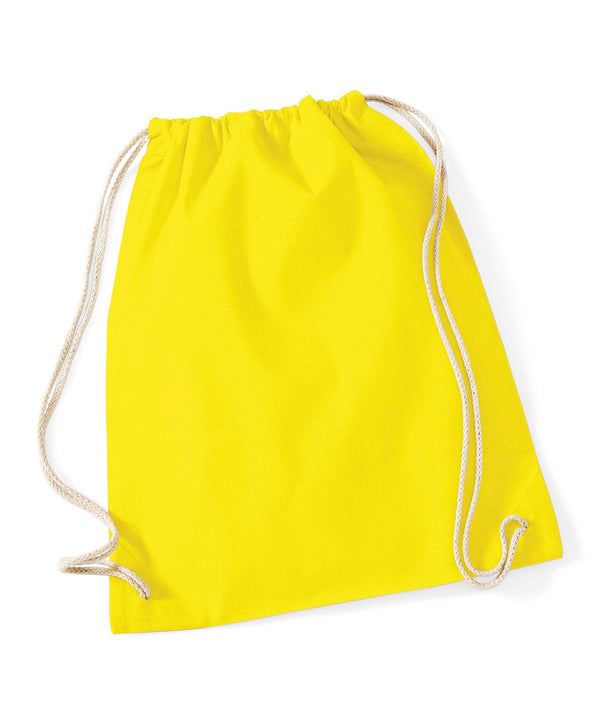 Yellow - Cotton gymsac Bags Westford Mill Bags & Luggage, Junior, Must Haves, Pastels and Tie Dye Schoolwear Centres