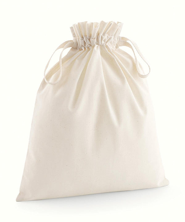 Natural - Organic cotton drawcord bag Bags Westford Mill Bags & Luggage, Must Haves, Organic & Conscious Schoolwear Centres