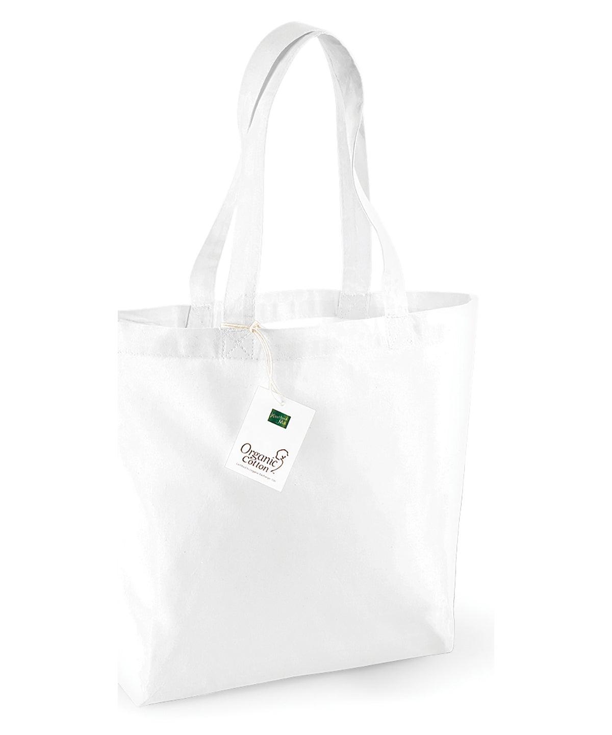 White - Organic cotton shopper Bags Westford Mill Bags & Luggage, Must Haves, Organic & Conscious Schoolwear Centres