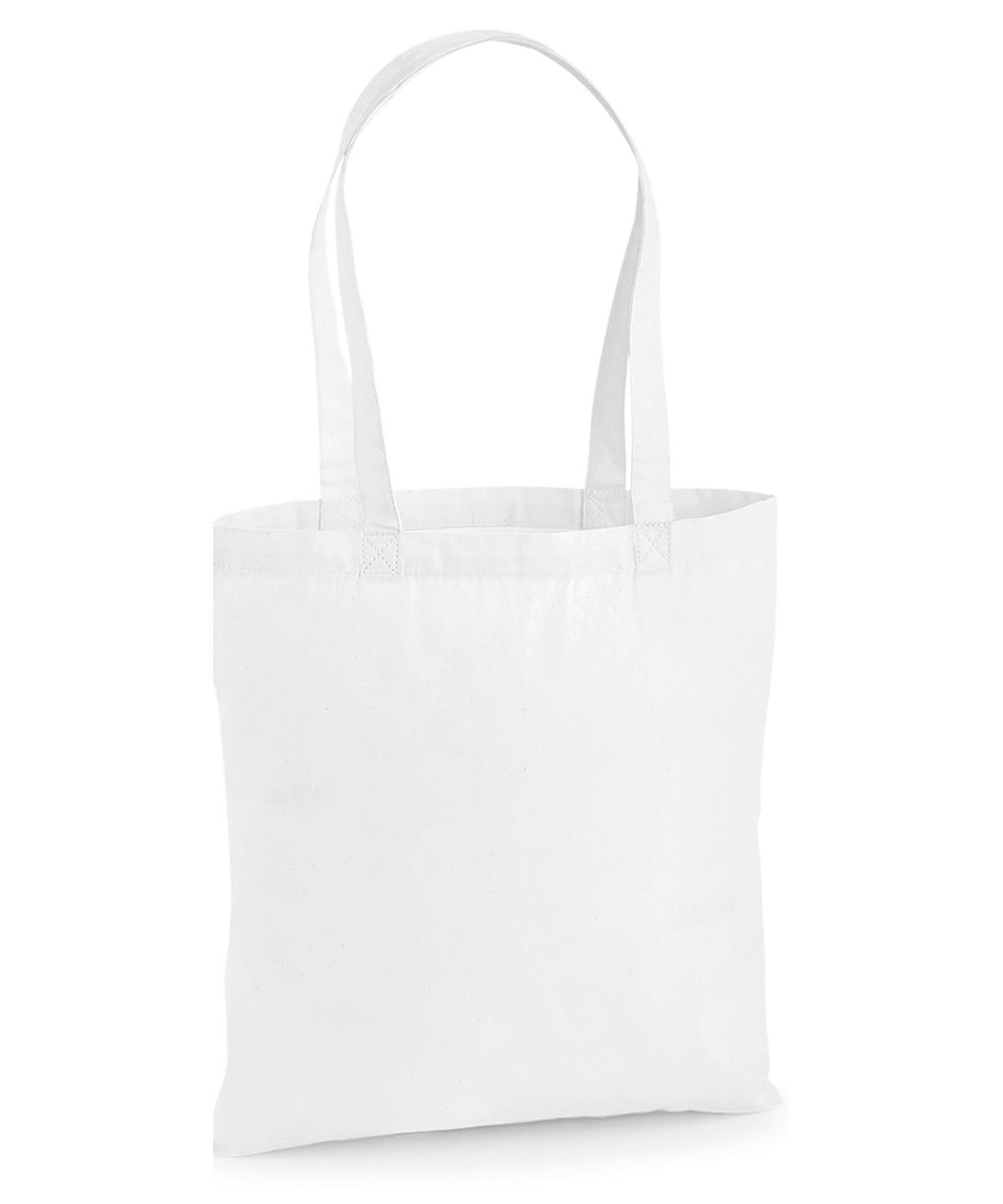 White - Premium Cotton tote Bags Westford Mill Bags & Luggage, Must Haves Schoolwear Centres