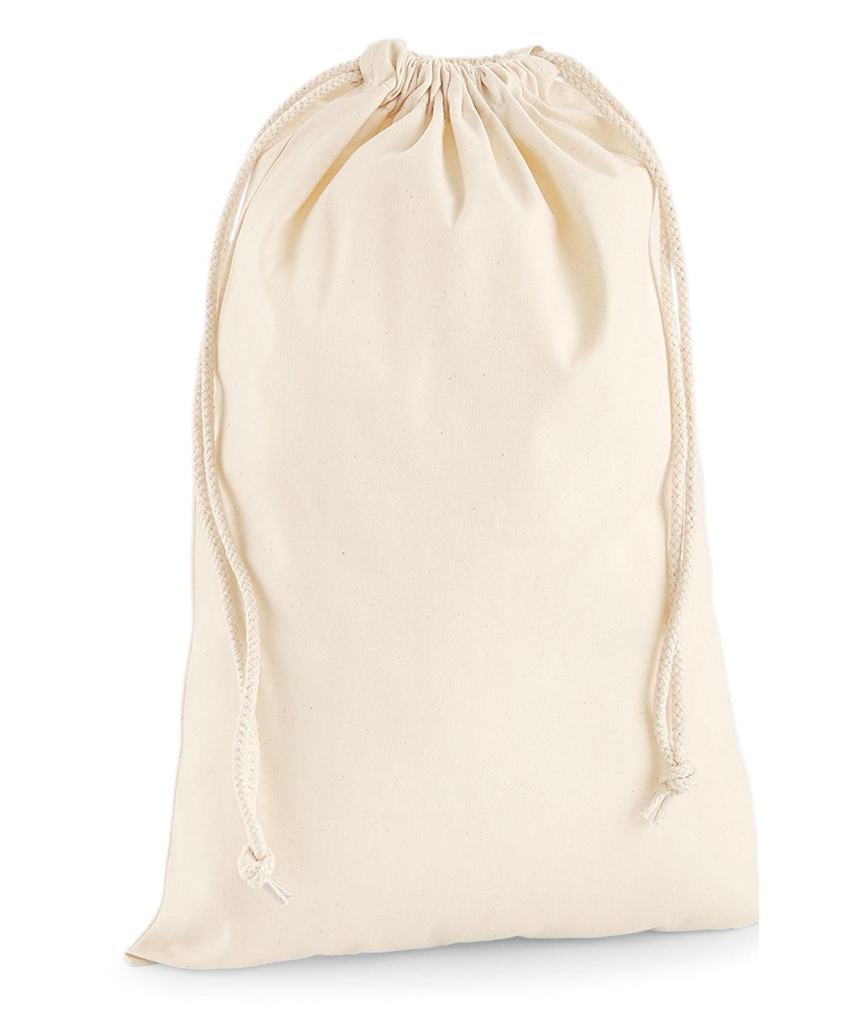 Natural - Premium cotton stuff bag Bags Westford Mill Bags & Luggage, Must Haves Schoolwear Centres