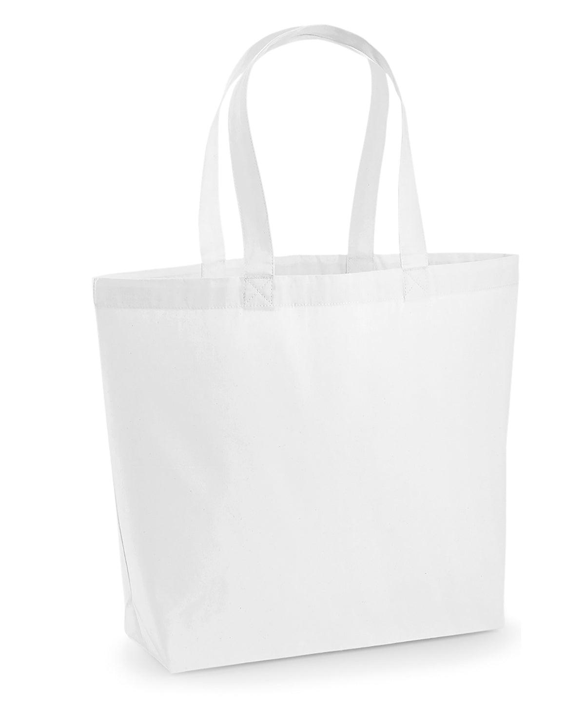 White - Premium cotton maxi tote Bags Westford Mill Bags & Luggage Schoolwear Centres