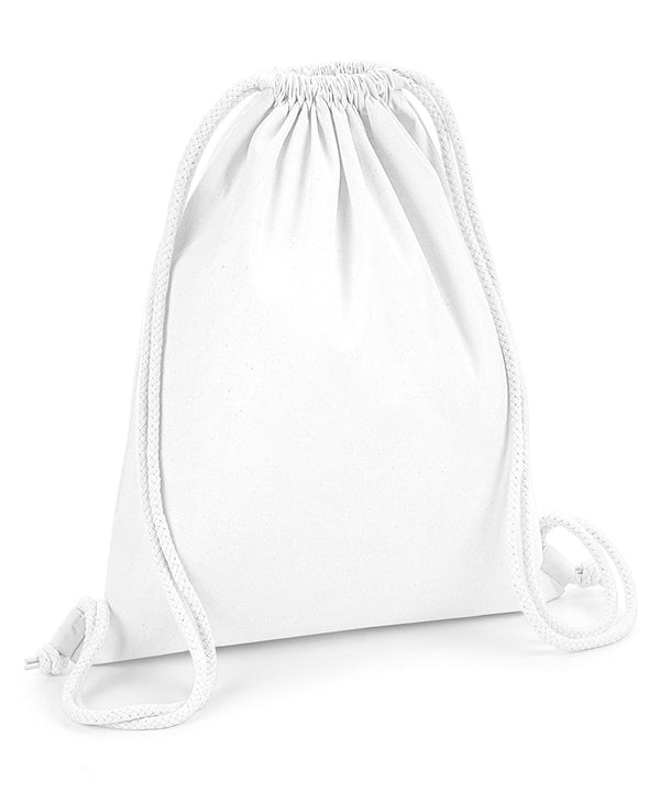 White - Organic premium cotton gymsac Bags Westford Mill Bags & Luggage, Organic & Conscious Schoolwear Centres