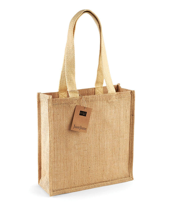 Natural - Jute compact tote Bags Westford Mill Bags & Luggage Schoolwear Centres