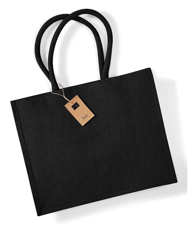 Black/Black - Jute classic shopper Bags Westford Mill Bags & Luggage, Must Haves Schoolwear Centres