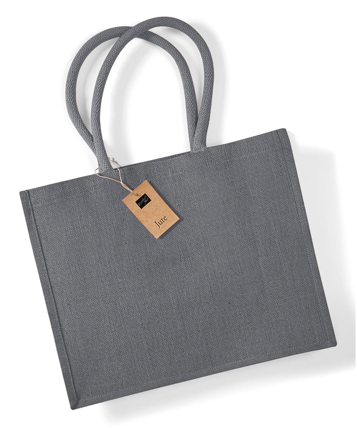 Graphite Grey/Graphite Grey - Jute classic shopper Bags Westford Mill Bags & Luggage, Must Haves Schoolwear Centres