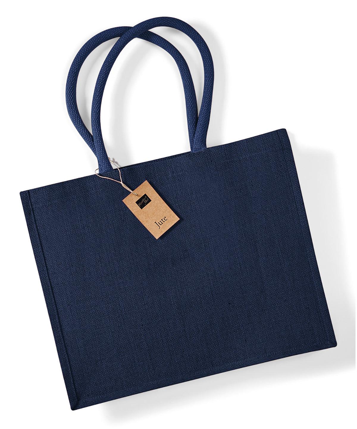 Navy/Navy - Jute classic shopper Bags Westford Mill Bags & Luggage, Must Haves Schoolwear Centres