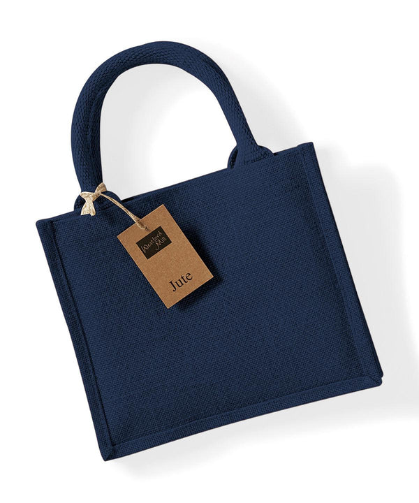 Navy/Navy - Jute mini gift bag Bags Westford Mill Bags & Luggage Schoolwear Centres