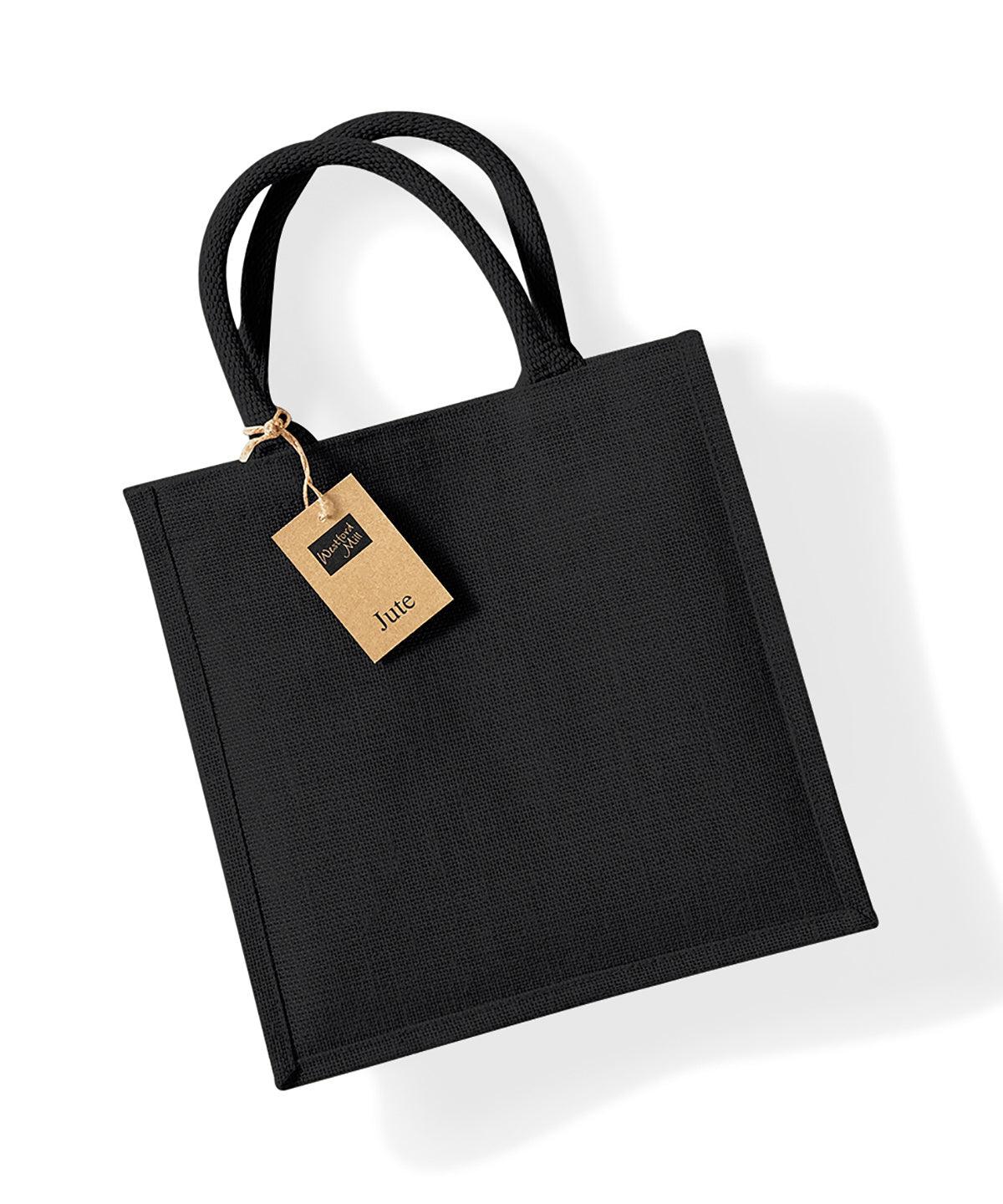 Black/Black - Jute midi tote Bags Westford Mill Bags & Luggage Schoolwear Centres