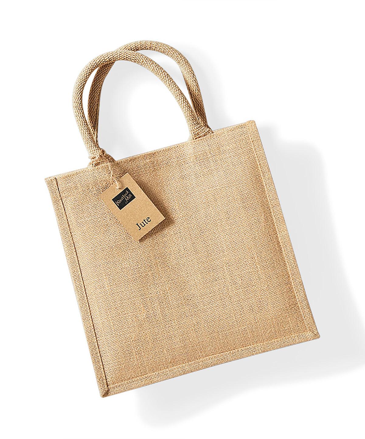 Natural - Jute midi tote Bags Westford Mill Bags & Luggage Schoolwear Centres