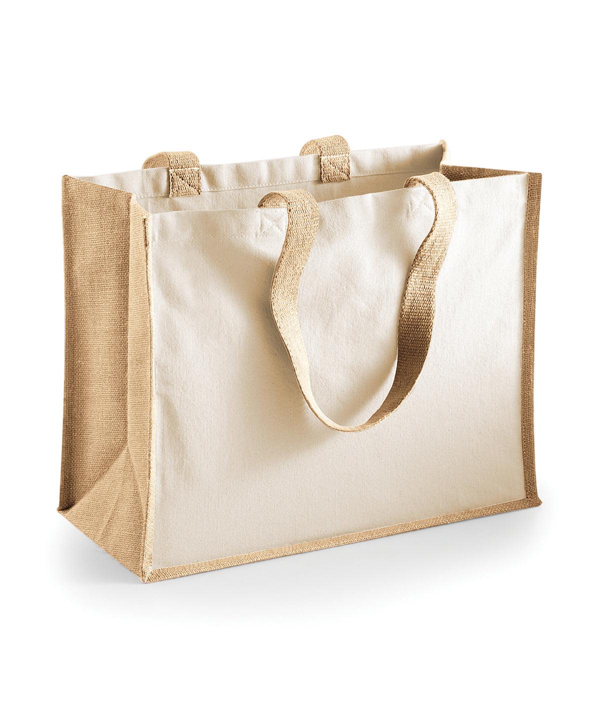 Natural - Printers jute classic shopper Bags Westford Mill Bags & Luggage, Must Haves Schoolwear Centres