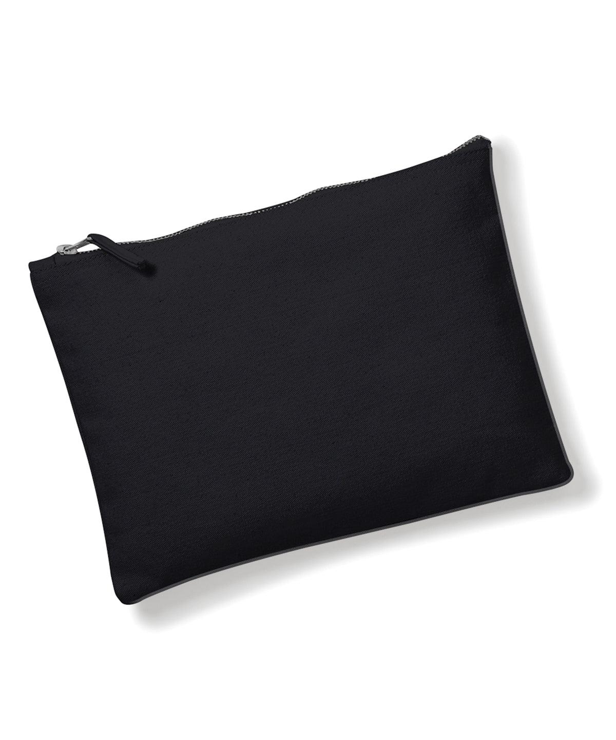 Black - Canvas accessory pouch Bags Westford Mill Bags & Luggage, Must Haves Schoolwear Centres